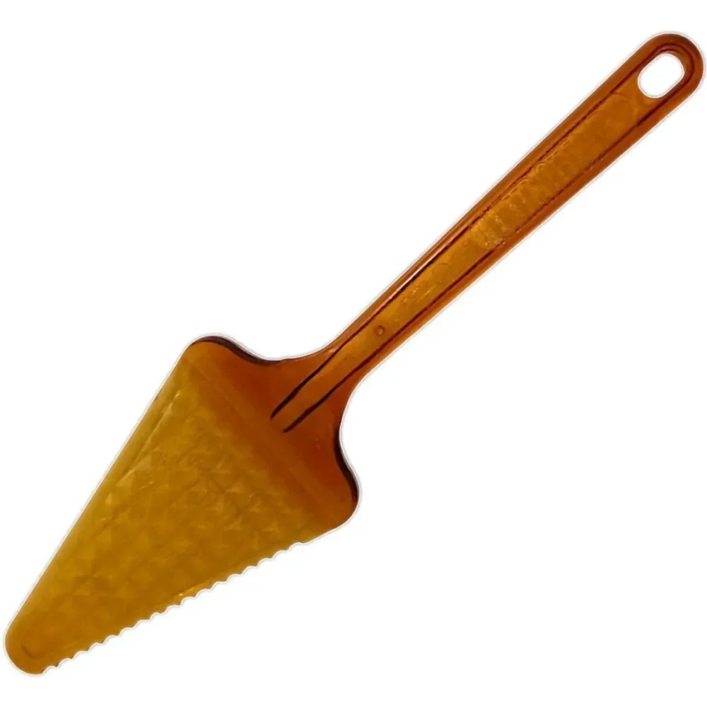 Ultratemp Pie Server Serrated Cake Vintage Translucent Amber Robinson‎ USA Made.